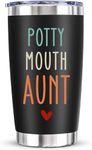 XgiftCreat Funny Birthday Gifts for Aunt, Gag Gifts for Auntie from Niece Nephew, Hilarious Tumbler for Aunts Birthday Mothers Day Christmas Valentines, 20 Oz Vacuum Insulated Tumbler Cup