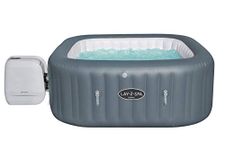 Lay-Z-Spa Hawaii Hot Tub, 8 HydroJet Pro Massage System Inflatable Spa with Freeze Shield Technology and Sociable Square Shape, 4-6 Person