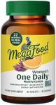 MegaFood Women's One Daily Multivitamin for Women - with Iron, B Complex, Vitamin C, Vitamin D, Biotin and More - Plus Real Food - Immune Support Supplement - Bone Health - Vegetarian - 90 Tabs