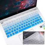 2PCS Keyboard Cover for HP 14" Laptop, HP Pavilion x360 14" 14M-BA 14M-BF 14M-CD 14M-DH 14-BF 14-FQ 14-DQ 14-DK 14-DH 14-DS 14-DG 14-BW 14-CM 14-CF Series HP 14" Keyboard Cover