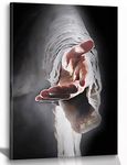 Jesus Religion With Framed Canvas Wall Art Give Me Your Hand God Christian Wall Art Jesus Poster Pictures Wall Art Christian Wall Decor Prayer Room Bedroom Living Room Ready to Hang 12 "x16"