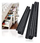 YENUO Undermount Heavy Duty Drawer Slides Full Extension Bottom Mounted 16 24 32 40 Inch Hidden Under Ball Bearing Metal Rails Track Guide Glide Runners 260 Lb 1 Pair (Black, 32 Inch(800mm))