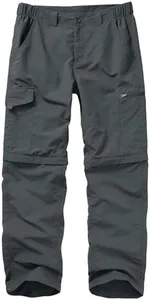 Mens Hiking Pants Convertible boy Scout Quick Dry Lightweight Zip Off Outdoor Fishing Travel Safari Pants,6226,Dark Grey,44
