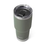 YETI Rambler, Stainless Steel Vacuum Insulated Tumbler with Magslider Lid, Camp Green, 30oz (887ml)