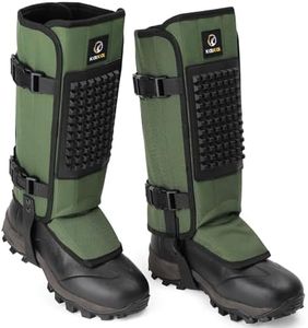 Kalkal Snake Gaiters, 1200D Waterproof Snake Chaps Snake Gaiters for Men Women, Adjustable Snake Bite Protection Snake Guards for Legs Men, Snake Proof Gaiters for Hiking Hunting