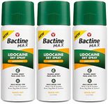 Bactine MAX Dry Spray for Pain Relief with 4% Lidocaine - Numbing Spray with Cooling First Aid - Pain + Itch Relief For Minor Cuts & Scrapes, Burns, Bug Bites, Sunburns & Postpartum Care - 4 oz,3 Pack