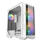 Cooler Master MasterCase H500-WGNN-S00 White Edition High Airflow ATX Mid-Tower with Mesh Front Panel, Dual 200mm ARGB Lighting Fans, Rotatable GPU Fan, USB 3.2 Gen 2 Type C and Tempered Glass