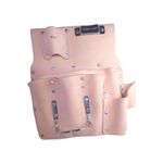 Tool Canada Drywall Hanger Tool Pouch, Leather Construction, 6 Pockets, Belt Clip, Hammer & Tape Holders