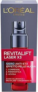 L'Oréal Paris Siero Viso Revitalift Laser X3, Azione Antirughe Anti-Età con Acido Ialuronico e Pro-Xylane, 30 ml