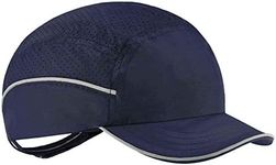 Ergodyne - 23336 Skullerz 8955 Lightweight Bump Cap, Baseball Hat Style, Breathable Head Protection, Short Brim, Navy