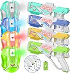 Rechargeable Lase r Tag Set with Vests, 2024 Upgrade Lase r Tag Guns Set of 4, Multi Player Lase r Tag Set for Kids Toy for Teen Boys & Girls, Indoor&Outdoor Toy Gift, Ages 8+,White