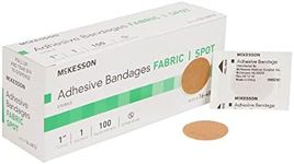 McKesson Adhesive Bandages, Sterile, Fabric Spot, 1 in, 100 Count, 1 Pack