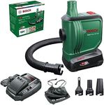 Bosch 18V Cordless Air Pump With 2.5Ah Battery, Charger and 3x Nozzles, for Inflating or Deflating Airbeds, Paddling Pools and Other Toys (EasyInflate 18V-500)