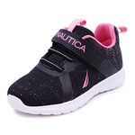 Nautica Kids Girls Fashion Sneaker Slip On Running Shoe-Black-5