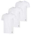 Body Glove Mens 3-Pack Micro Modal Crewneck T Shirts, Cool Plain Undershirts & Gym Tshirts, Multipack White Tees, Medium