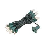 Novelty Lights 20 Light Clear Christmas Craft Mini Light Set, Green Wire, 8' Long