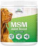 TopDog Health - MSM Joint Boost Powder - Hip & Joint Dog Supplement for Joint Mobility & Flexibility - Natural Anti-Inflammatory with Sulfur - Unflavored