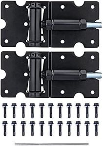 Bordersmover Self Closing Gate Hinges, Heavy Duty for Vinyl/Wood/Metal Fence, Pack of 2, with Slef-Tapping Screws and Adjuster Tool