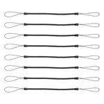 8pcs Elastic Coil Lanyard for Touch Pens, Retractable Tether Anti-Lose Spring Pen Leash Stylus Lanyard Cord for Tether Drawing Pen to Tablet Touchscreen (Black)