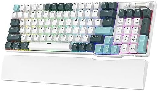 RK ROYAL KLUDGE RK96 RGB Limited Ed, 90% 96 Keys Wireless Triple Mode Bluetooth 5.0/2.4G/USB-C Hot Swappable Mechanical Keyboard w/Software Support & Massive Battery, RK Yellow Switch, Camp Green