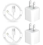 iPhone Charger, 5W 2Pack USB Rapid Wall Charger Block [MFi Certified] with Lightning to USB Fast Charging Cord Compatible with iPhone 14 13/12/11/XS/XR/X 8 7/iPad