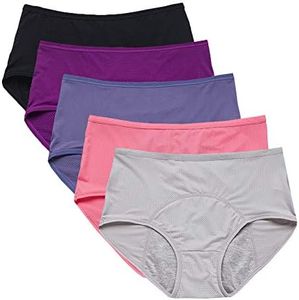 YOYI FASHION Women's Mesh Holes Breathable Leakproof Period Panties US Size M/6 Blue,Black,Gray,Purple,Watermelon