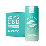 Goodrays - 30mg CBD Drink - 6 x 250ml Cans - Elderflower & Yuzu - Natural Flavours, Low Calorie, Vegan - High Strength (30mg/can), All Natural - Reduce Stress & Unwind