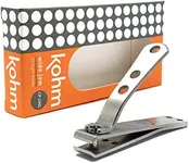 KOHM Nail Clippers for Thick Nails - Heavy-Duty, Stainless Steel, Tough, Professional Toenail Clippers w/Built-in File - Nail Cutters for Seniors and Adults