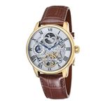 Thomas Earnshaw Men's Longitude Automatic Watch with White Dial Analogue Display and Brown Leather Strap ES-8006-02