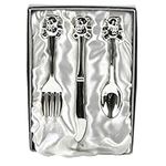 Silver Plated Teddy Cutlery Set - Lovely Gift for New Baby, Christening or Baptism