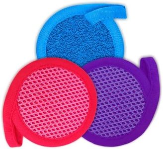 Makeup Remover Cloth Exfoliating Face Scrub - 3Pcs Microfiber Cloth Facial Blackhead Remover Reusable Eye Makeup Remover Pads Face Cleansing Wipes for Women, Men - Exfoliating Washcloth Acne Wipes