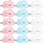 15 Pieces Mini Utility Knives Candy Color Box Cutter Retractable Letter Opener Cloud Envelope Slitter Carton Opener Portable Cute Paper Cutter (Pink, Blue, White)