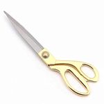 SKE Heavy Duty Professional Stainless Steel Tailoring Scissor(8 inch, Gold and Silver)
