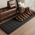 MontVoo Large Boot Tray, Non Slip Long Shoe Tray for Entryway Durable Rubber Shoe Mat Tray, Multipurpose Boot Mat Tray Waterproof Boot Trays for Entryway, 40X120CM