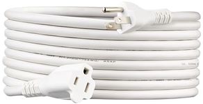 Amazon Basics 15-Foot Extension Cord - 13 Amps, 125V - White