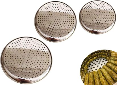 Stuffed leaves Cooking Apparatus for Prevents Sticking- Stainless Steel Non-stick Tray set 8"(20 cm), 8.5"(22 cm), 9.5"(24cm) - Cooking Lid,Tray Set for Stuffed Dishes, Grape Leaf,Dolma - Set of 3
