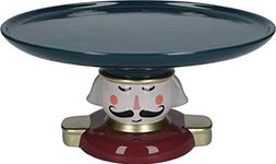 KitchenCraft The Nutcracker Collection Christmas Cake Stand, Ceramic, Multi Colour, 26 x 26 x 12 cm