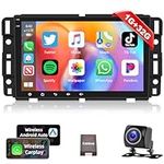 Podofo 8 Inch Apple Carplay Screen for GMC/Chevrolet/Buick/Hummer,1+32G Android 13 Car Radio Touchscreen Support Android Auto,Mirror Link,Bluetooth,GPS,WiFi,SWC,FM&RDS Radio+AHD Backup Camera + MIC