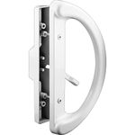 Slide-Co 143598 Sliding Patio Door Handle Set, 3-15/16 in., Diecast Mortise Style, White, Non-Keyed