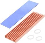 Haojiaho Laptop NVMe M.2 Heatsink with Silicone Thermal Pad，70x21x6mm Heat Sink Copper for 2280 M2 SSD Laptop PS5