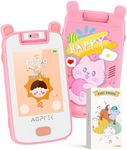 AGPTEK Kids Phone, Touchscreen Toys Phone with 32 GB TF Card,Toddler Cell Phone with Dual Camera, Preschool Learning Device for 3-7 Year Old Kids, Christmas Birthday Gifts for Boys & Girls-Pink