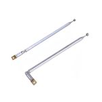 AM FM Radio Universal Antenna,64cm 25" Length 4-Sections Stainless Steel Radio Antenna for AM FM Radio Receiver TV and More 4pcs Silver.