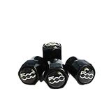 Tyre Dust Valve Caps Compatible with Fiat 500 500C 500X 500LAll Models, Tires with Logo Decoration tire Valve Cap Replacement Parts 4Pcs