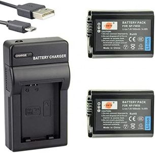 DSTE NP-FW50 Li-Ion Batería (2 Paquetes) Traje y Cargador Micro USB Compatible para Sony ZV-E10, RX10 IV, A7, A3000, A6000, A6300, A6400, NEX-3, NEX-3N, NEX-5, NEX-5N, NEX-5R, NEX-5T, NEX-6, NEX-7