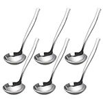 Rinboat Stainless Steel Gravy Soup Spoon, Soup Ladle Spoon, Set of 6