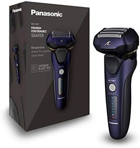 Panasonic ES-LV67-A803 Wet/Dry Razor, 5-Way Shaving Head with Linear Motor, Includes Long Hair Trimmer, Navy Blue