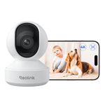 Reolink E1 Zoom 4K Indoor Security Camera, 3X Optical Zoom, Pan Tilt Dual-Band WiFi 6 Baby Pet Monitor, Auto Tracking, AI Person/Pet/Crying Detection, Night Vision, 2-Way Talk, No Subscription