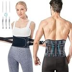 Mercase Back Support Brace, Breathable Mesh Lumbar Support Belt with 7 Stays Replaceable for Lower Back Pain Relief for Men and Women, Sciatica, Herniated Disc, Scoliosis (XL)