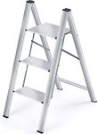 KINGRACK Step Ladder, 3 Step Alumin