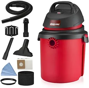 Shop-Vac 4 Gallon 4.0 Peak HP Wet/Dry Vacuum, Portable Compact Shop Vacuum with Tool Holder, Wall Bracket & Attachments, Ideal for Home, Jobsite, Garage, Car & Workshop. 5890470